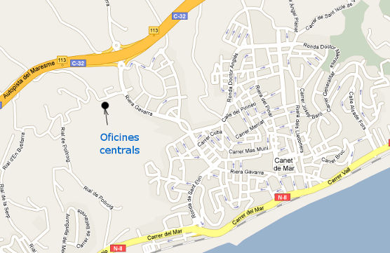 Mapa de las oficinas centrales CASAS
